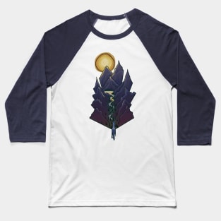 Mountainside Abstract Baseball T-Shirt